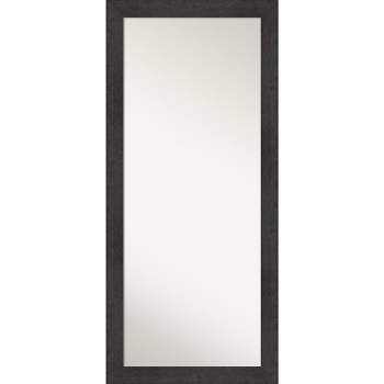 29" x 65" Rustic Plank Espresso Framed Full Length Floor/Leaner Mirror - Amanti Art