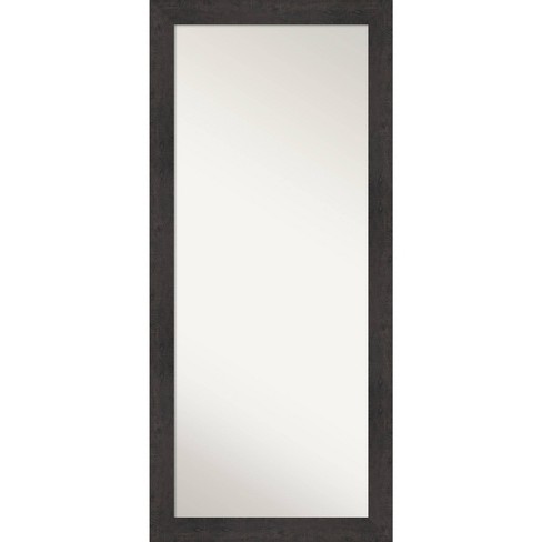 29" x 65" Rustic Plank Espresso Framed Full Length Floor/Leaner Mirror - Amanti Art - image 1 of 4