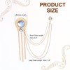 Unique Bargains Bouquet Coat Hat Bag Hanging Fashion Round Gem Tassel Chain Brooch Pins 1 Pc - 2 of 4