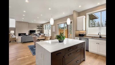 Isidro Black and White Glass LED Ceiling Light