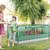 Tangkula 69” x 36” x 12” Galvanized Raised Garden Bed with Greenhouse Cover Raised Planter Box Kit with Roll-up Door 8PCS T Tags & A Pair of Gloves - 2 of 4