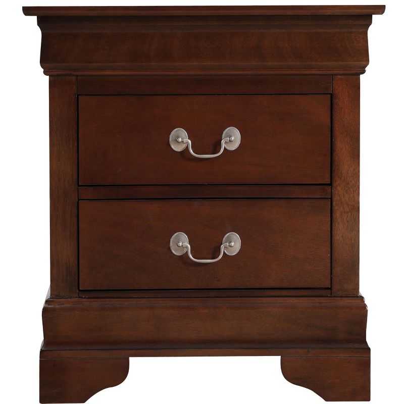 Passion Furniture Louis Philippe 2-Drawer Nightstand (24 in. H X 22 in. W X 16 in. D), 1 of 7