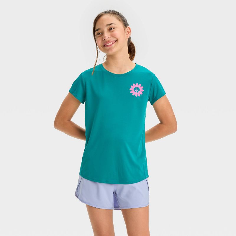Girls' Short Sleeve Graphic T-Shirt - All In Motion™, 1 of 5