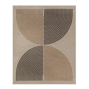 Lahome Modern Rainbow Jute Washable Outdoor Area Rug-Soft, Durable Carpet for Patio, Garden, or Balcony - 1 of 4