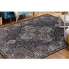 Distressed Medallion Border Machine Washable Indoor Area Rug or Runner by Blue Nile Mills - 2 of 4
