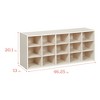 ECR4Kids Streamline 15 Cubby Tray Storage Cabinet, 3x5 - 2 of 4