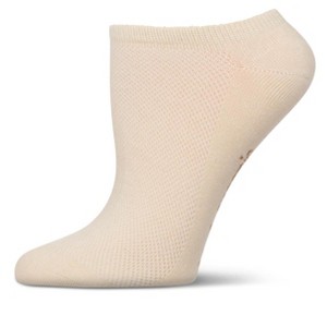 Memoi Women's Organic Cotton Mesh-Top Breathable Liner Sock - 1 of 4