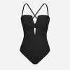 Women's Wrap Front Plunge Cutout Back Tie One Piece Swimsuit - Cupshe - 2 of 4