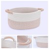 REGALWOVEN 2 Pack Woven Handles Shelf Closet Storage Basket - 3 of 4