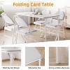 20.07"x47.24" Rectangle Folding Table, Card Table with Anti-Slip Feet Caps, Scratch & Stain Resistant, Collapsible Legs Portable - 2 of 4
