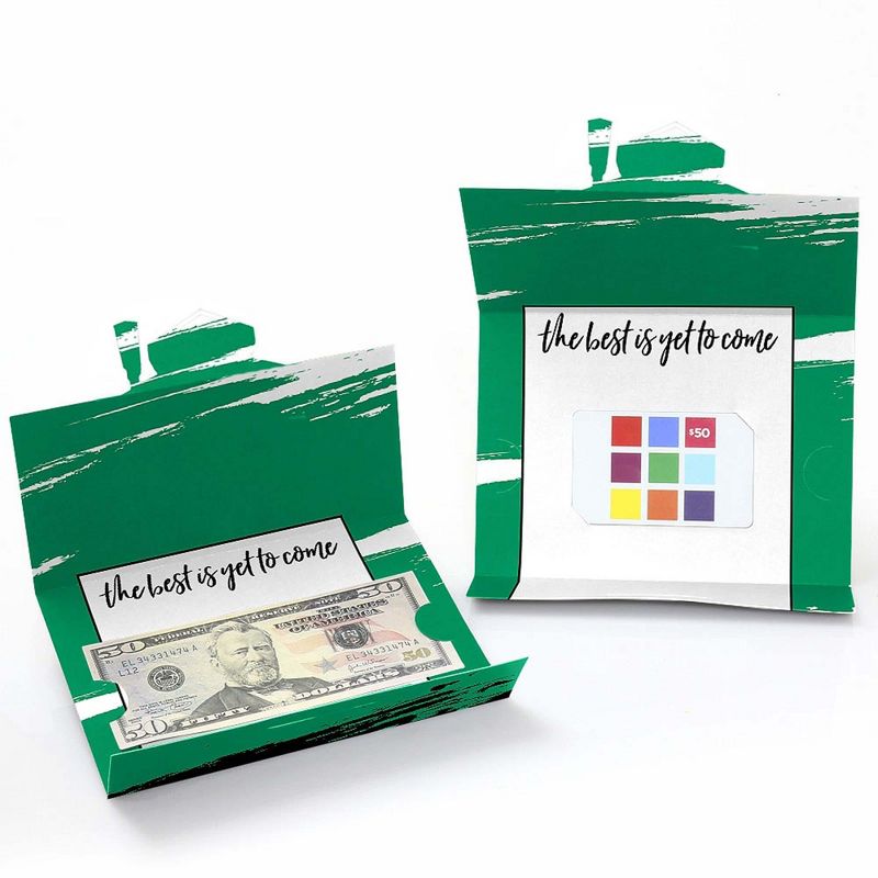 Big Dot of Happiness Green Grad - Best is Yet to Come - Green Graduation Party Money and Gift Card Holders - Set of 8, 2 of 5
