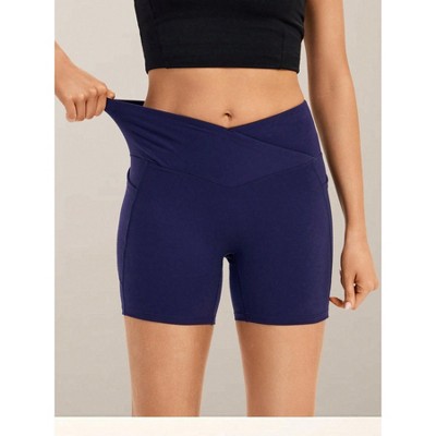 Clotth Women’s High Waist Athletic Shorts with Pockets - Tummy Control Athletic Biker Shorts for Running,Workout,Yoga