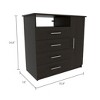 NicBex Armoire Wardrob + Dresser with Double Doors & Shelves & Drawers for Bedroom - 4 of 4