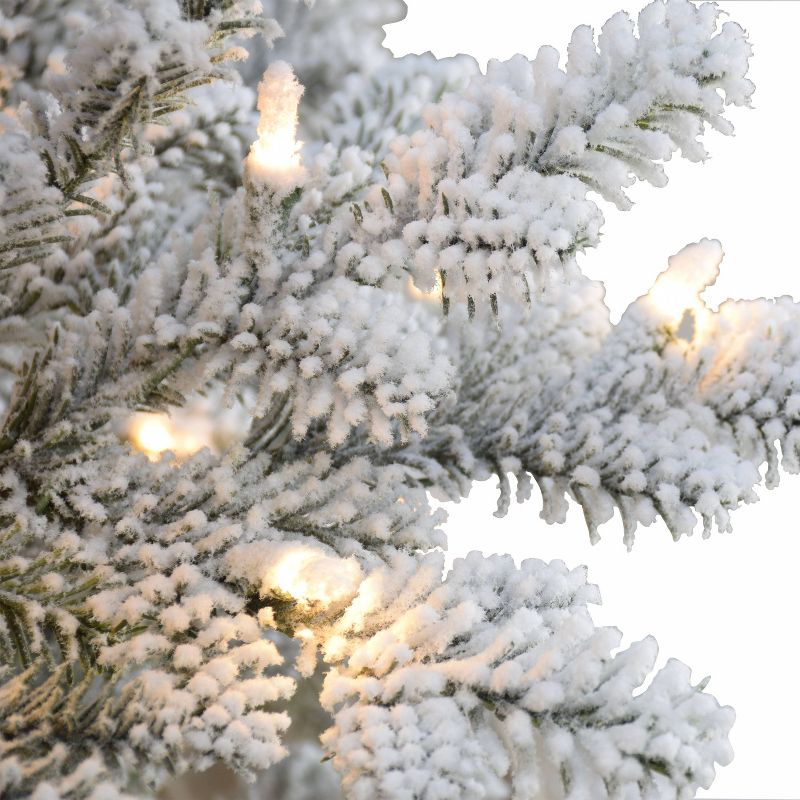 7.5ft Puleo Pre-Lit Full Flocked Royal Majestic Douglas Fir Down-Swept with Sure Lit Clear Incandescent Lights, 3 of 5