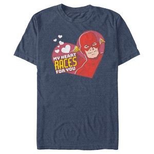 Men's The Flash Valentine's Day My Heart Races for You T-Shirt - 1 of 4