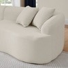 Kumasinova Modern Minimalist Lazy Sofa, Lamb's Wool Fabric Curved Modular Sectional Sofa, No Assembly, High-Density Foam, Couch for Living Room - 2 of 4