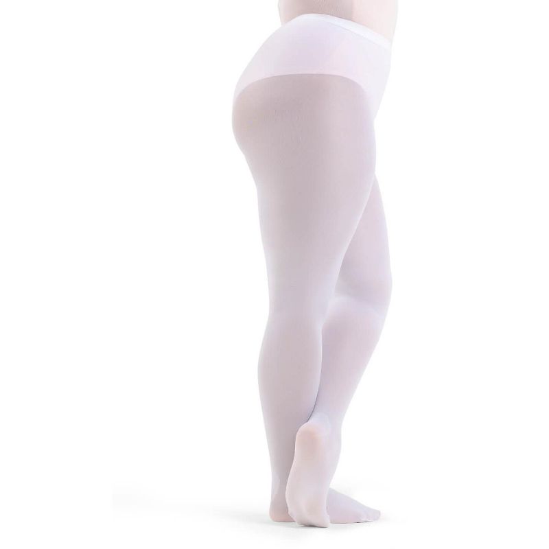 Capezio Women's Ultra Hold Plus Size Footed Tight, 2 of 5