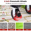 Steel Garden Cart – Heavy Duty 360 LBS Yard & Garden Wagon with 6" All-Terrain Tires, 180° Rotating Handle & Collapsible Design - 4 of 4