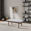 TiramisuBest Vintage Semi-Circle End of Bed Bench, Upholstered Bedroom Entryway Bench with Tufted Velvet-Touch Fabric & Rubberwood Legs, Gray - 4 of 4