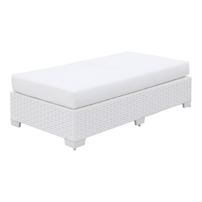 Alertis Patio Wicker Bench - White - miBasics