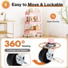 Musment 3 Tier Rolling Cart,  Metal Utility Cart Storage Organizer Kitchen Trolley Bathroom Laundry Room Bar Office Shelves - 4 of 4