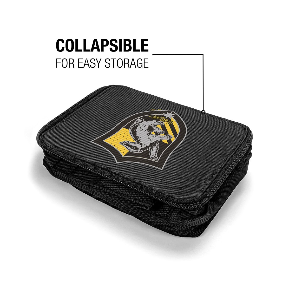 Harry Potter Hufflepuff Plaid Crest Insulated Soft Sided Lunch Box - thumbnail 4
