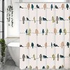 Paaaawaters Birds Shower Curtain, Multi - Colorful Floral Bird Pattern - Whimsical & Playful Bird Shower Curtain - 2 of 4