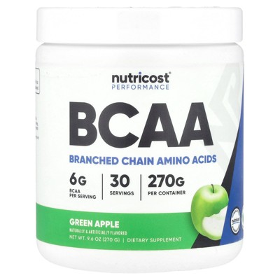 Nutricost Performance, BCAA, Green Apple , 9.6 oz (270 g)