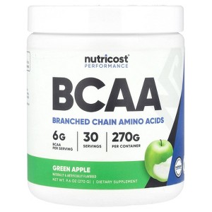 Nutricost Performance, BCAA, Green Apple , 9.6 oz (270 g) - 1 of 2