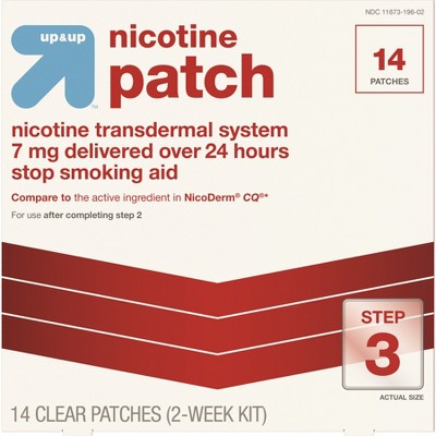 Nicotine Stop Smoking Aid Clear Patches Step 3 - 14ct - up & up™
