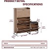 GustoWave Shoe Storage Cabinet with Bench & Seat Cushion for Entryway, Hallway - 3 of 4