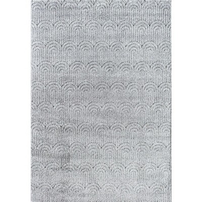 Quartzite Gray Geometric Stain-Resistant 5' x 7' Area Rug