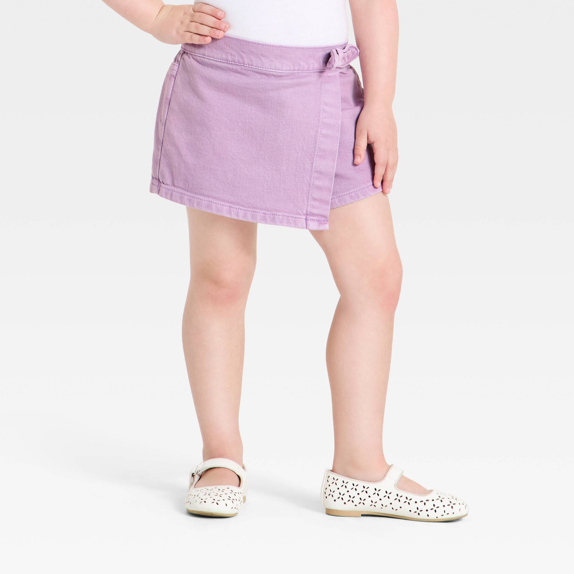 Toddler Girls' Denim Skort - Cat & Jack™ Lilac Purple