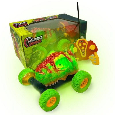 Hyper Drive Light Up Stunt Dino Remote Control Vehicle - 2pk