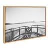 DesignOvation 23" x 33" Sylvie Morning Ferry Framed Canvas by Patricia Hasz Natural : Modern Style, Plastic Frame, Nautical Screen Print - 2 of 4