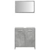 vidaXL Bathroom Cabinet With Mirror Concrete Grey Engineered Wood Medium - 4 of 4