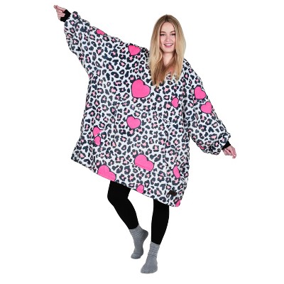 Catalonia Woman Wearable Blanket Hoodie Oversized Sweatshirt, Warm Fleece Pullover Adult Blanket, Cozy Birthday Gift for Woman Wife