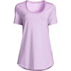 Lands' End Women's Short Sleeve Power Performance Scoop Neck Curved Hem Tunic Tee - 3 of 4
