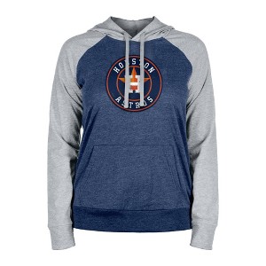 MLB Houston Astros Women's Lightweight Bi-Blend Hooded Sweatshirt - 1 of 4