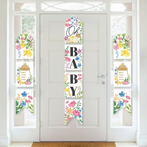Big Dot of Happiness Wildflowers Baby - Hanging Vertical Paper Door Banners - Boho Floral Baby Shower Wall Decoration Kit - Indoor Door Decor - 1 of 4