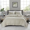Sapphtopaz Comforter Set Bedding Quilt Set Simple Solid Color Reversible Quilt Set - 4 of 4
