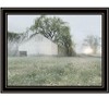 HomeRoots Green Country Morning Black Framed Print Wall Art - 4 of 4
