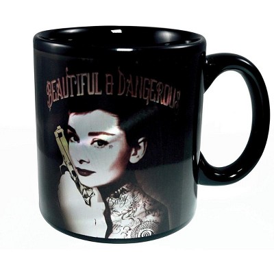 Just Funky Audrey Hepburn Beautiful and Dangerous 20oz Ceramic Coffee Mug