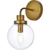 Elegant Lighting Hanson 1 light bath sconce in brass with clear shade - 3 of 4