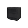 Signature Design by Ashley Londer Two-Drawer Charging Nightstand - Black Modern Farmhouse Bedside Table - 3 of 4