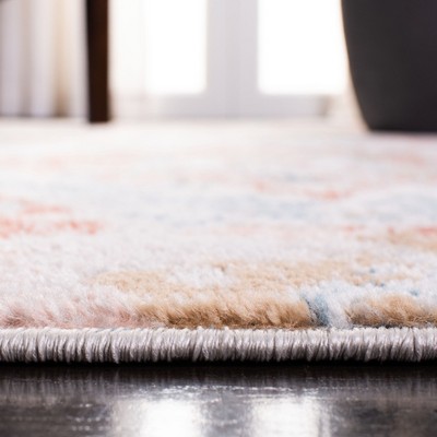 Elysian Bliss 59" Round Hand-Knotted Blue Synthetic Area Rug