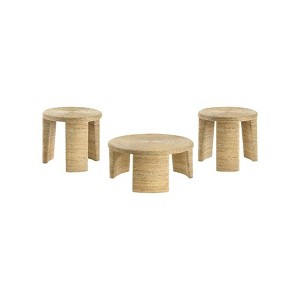 Coaster,Artina 2-piece Rattan Coffee and End Table Set - 1 of 4