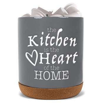 Elanze Designs Heart Of Home Grey X-Large Cork Bottom Kitchen K-Cup Coffee Pod Holder