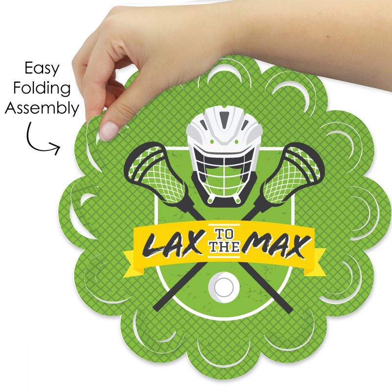 Big Dot of Happiness Lax to the Max Lacrosse Party Round Table Decorations Paper Chargers Place Setting For 12, 5 of 9