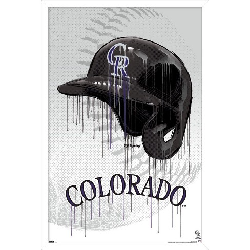 Trends International Mlb Colorado Rockies - Logo 22 Framed Wall Poster  Prints White Framed Version 14.725 X 22.375 : Target